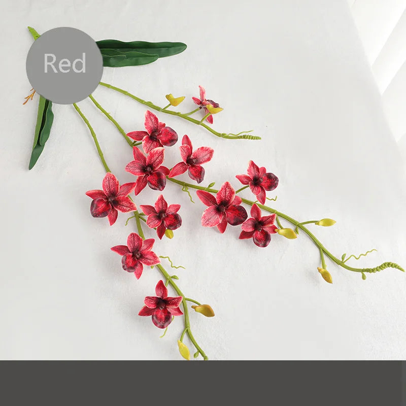 Bouquet artificiel moderne fleurs simples feuilles vertes blanc violet rose rouge vert intérieur