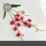 Bouquet artificiel moderne fleurs simples feuilles vertes blanc violet rose rouge vert intérieur