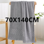serviette bain coton carreaux gris moderne séchage rapide 70x140cm pliable toilette absorption efficace lavable