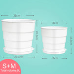pot fleur plastique blanc rond perforé plantes vertes décoration maison moderne