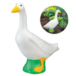 statue canard blanc jaune vert jardin décoration intérieur figurine animaux gobelet plumes