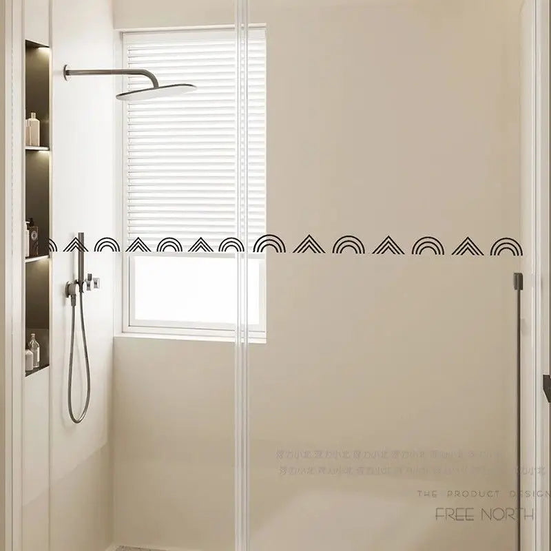 sticker mural minimaliste noir forme géométrique autocollant décoratif diy opacité transparent simple