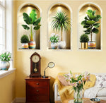 décoration murale 3d arc ciel plantes fleurs imitation pierre moderne bohème 30x60cm 40x80cm