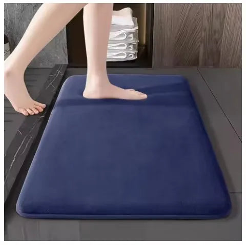 tapis bain gris moderne doux absorbant antidérapant lavable machine confortable salon salle bain
