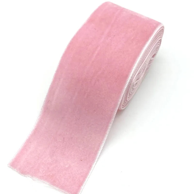 ruban velours uni élégant 18 couleurs opaques décoration mariage bricolage yards polyester