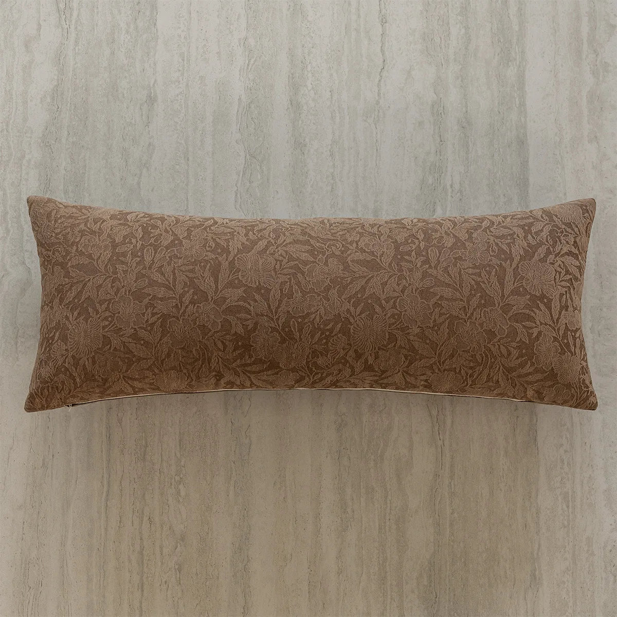 housse coussin rectangle 35x90cm boho chic motif rayures beige tassel opacité