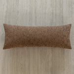 housse coussin rectangle 35x90cm boho chic motif rayures beige tassel opacité
