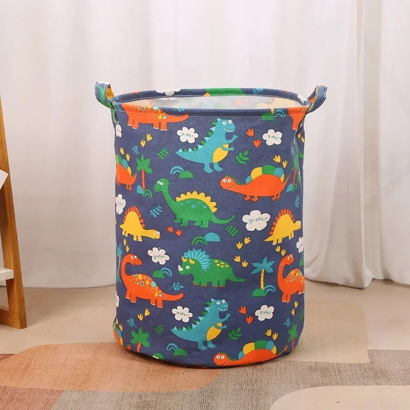 panier linge pliable poignées moderne multicolore imprimé animaux végétaux respectueux environnement