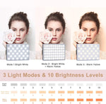 lampe led portable blanche moderne clip avant diffusion direct brightness buttons charge interfaces