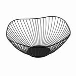 corbeille fruits métal noir doré maille géométrique moderne rangement cuisine