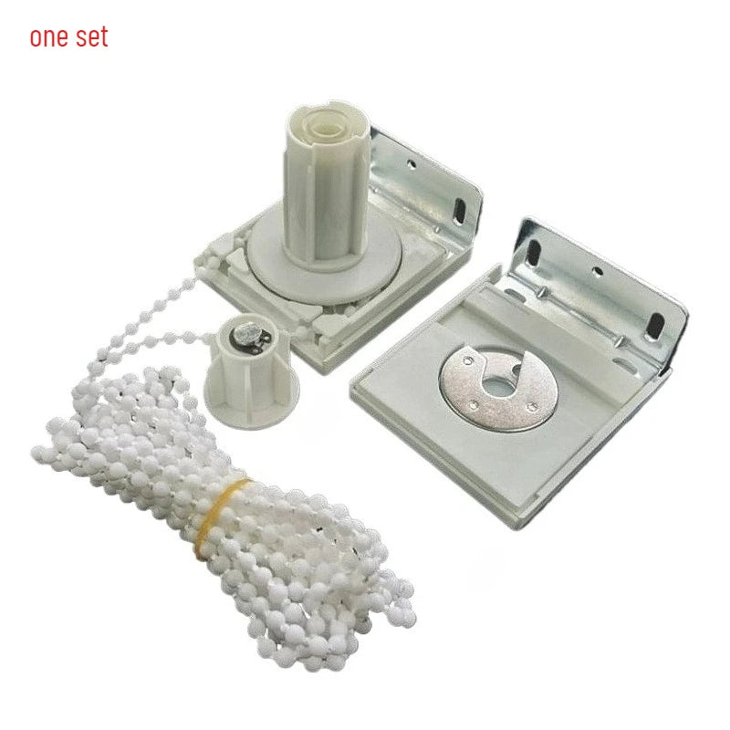 kit fixation rideau blanc moderne bague centrale plaques vis cordelette montage