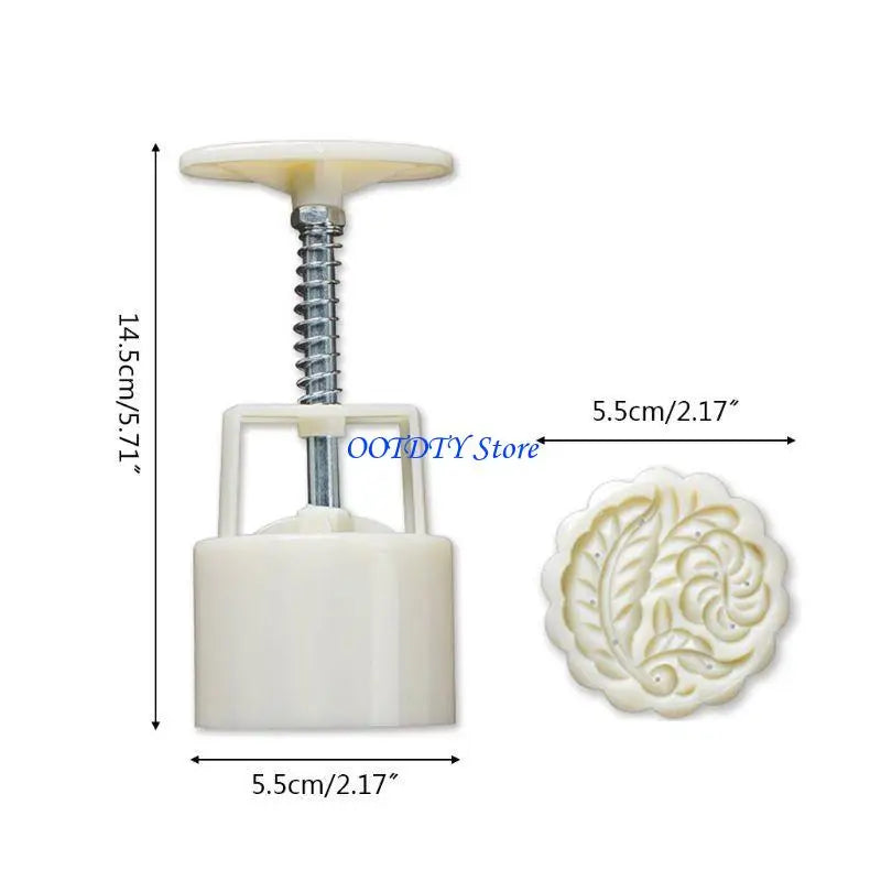 moule silicone pression mooncakes gâteaux chinois motifs floraux géométriques disques interchangeables traditionnels