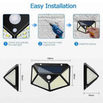 lampe solaire murale noire panneau led vis fixe moderne extérieur garage jardin