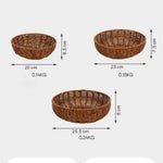 paniers osier tressés traditionnels empilables marron clair utilisation multiple respectueux environnement poignées osier
