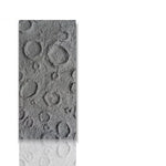 décoration murale moderne pierre lunaire relief cratères gris noir blanc minimaliste 120x60cm