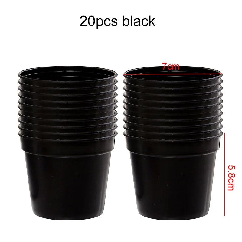 pots fleurs plastique rouge vert jaune bleu blanc noir modernes assiettes base