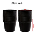 pots fleurs plastique rouge vert jaune bleu blanc noir modernes assiettes base