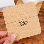 coasters liège naturel simples rustiques boissons table decoration beige rustic round