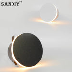 Lampe LED moderne appliques murales rondes adhésives noir blanc 220V 2000lm cuisineextérieur