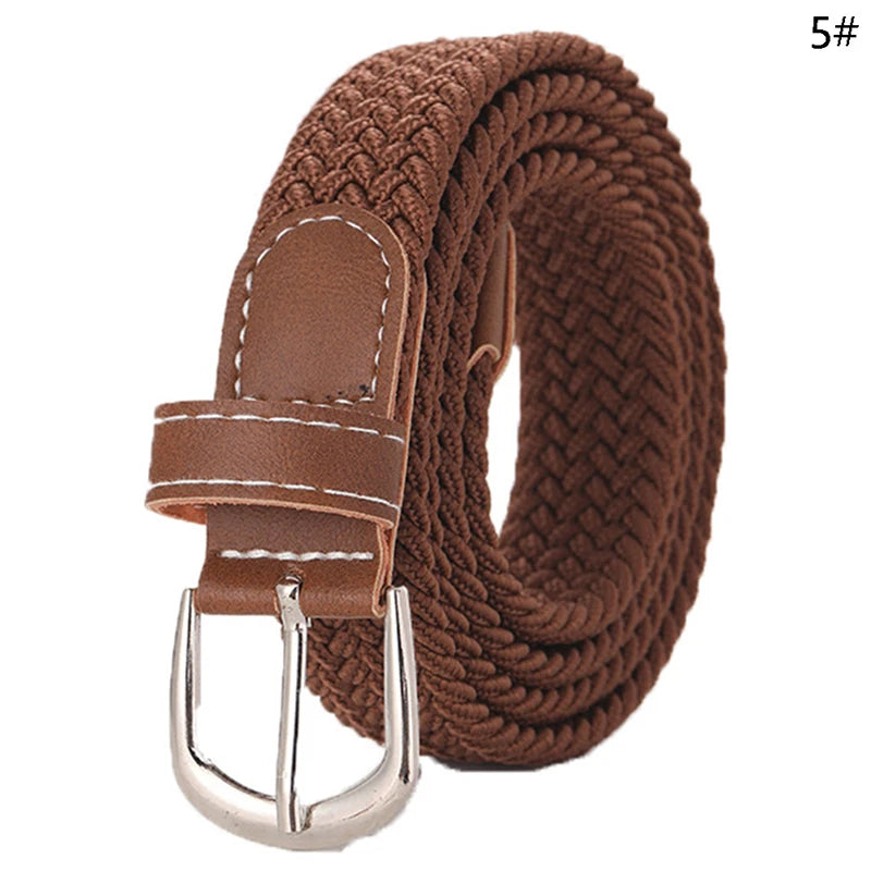 ceinture tissée élastique unisexe moderne beige noir rouge gris bleu olive