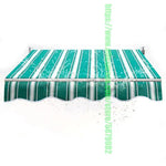 toile d'ombrage vert rayures horizontales moderne enduit pu opaque grande dimension personnalisableextérieur