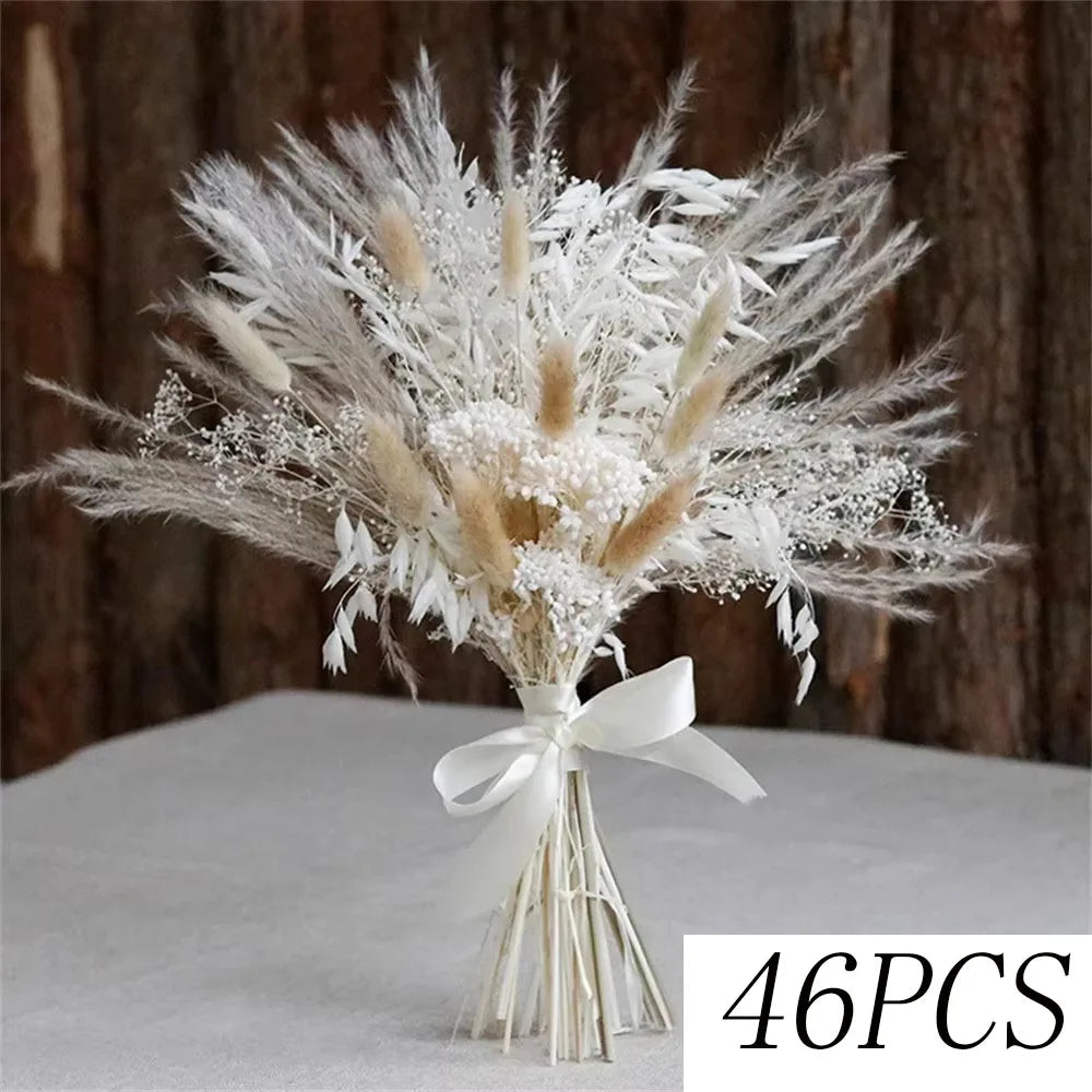 bouquet fleurs séchées naturelles décoration maison rustique bohème anniversaire mariage