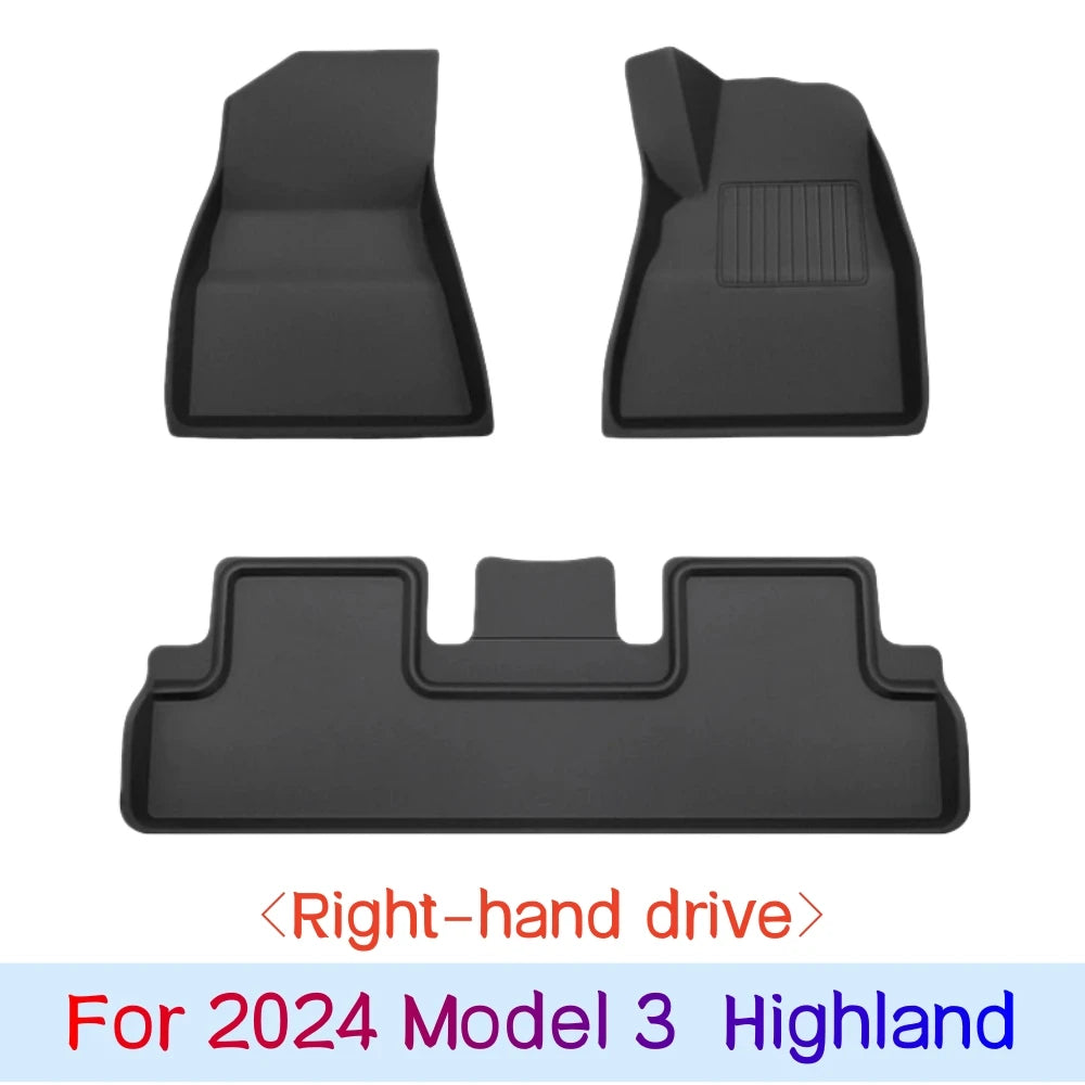 tapis sol coffre tesla model model noir antidérapant 3d fibre synthétique fibre naturelle environnement