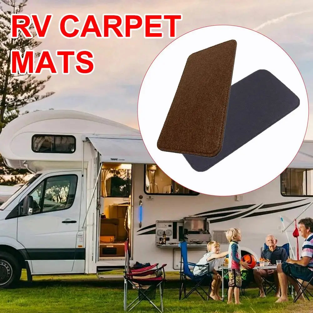 tapis sol antidérapant camping car gris rouge moderne protection porte conducteur