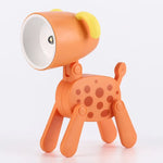 veilleuse pliante animaux chien girafe lampe table bleu jaune rose modernes clips