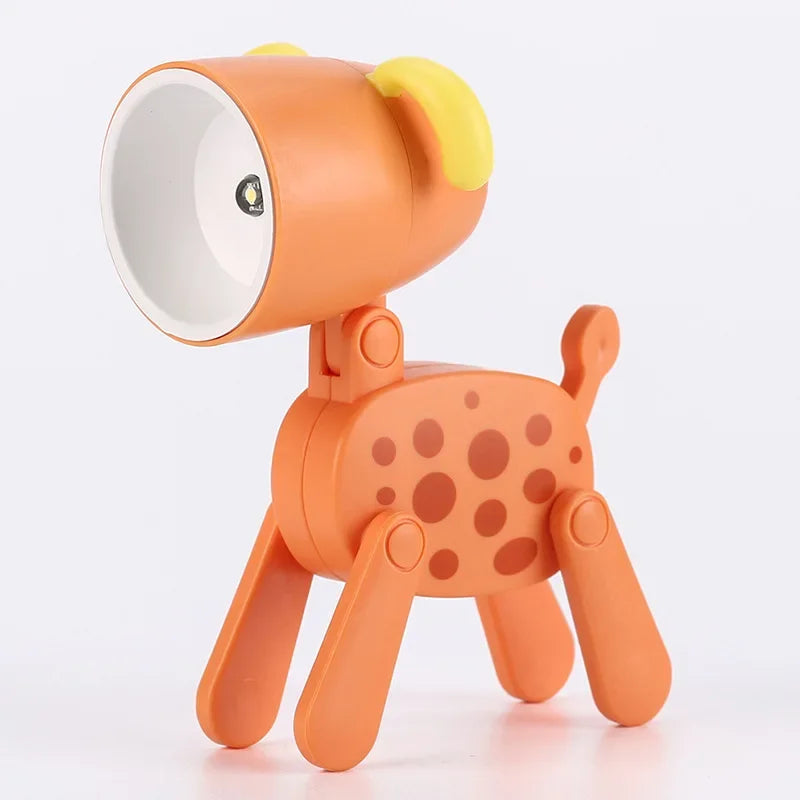 veilleuse pliante animaux chien girafe lampe table bleu jaune rose modernes clips