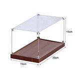 présentoir transparent moderne plateau bois clips métalliques rangement acrylique respectueux environnement empilable articles divers