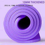 tapis yoga violet rayures horizontales moderne antidérapant épais 15mm 185x60cm yoga fitness pilates gymnastique