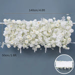 arche décorative mariage fleurs artificielles blanc rose clips chaînes extérieur classique événement anniversaire