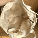 sac main blanc motif personnage rose fermeture eclair poignees detachables casual