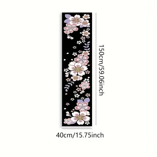 tableau mural moderne fleurs stylisées rose noir chambre salon decoration polyestère opaque