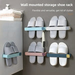 support mural adhésif sans perçage sabots moderne blanc gris clair minimaliste chambre bain