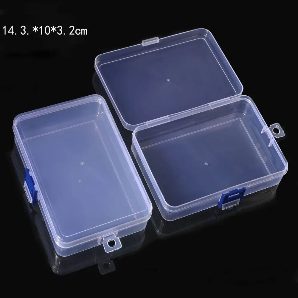 boîtes rangement transparentes modernes empilables poignées diverses tailles outils accessoires organisation pratique
