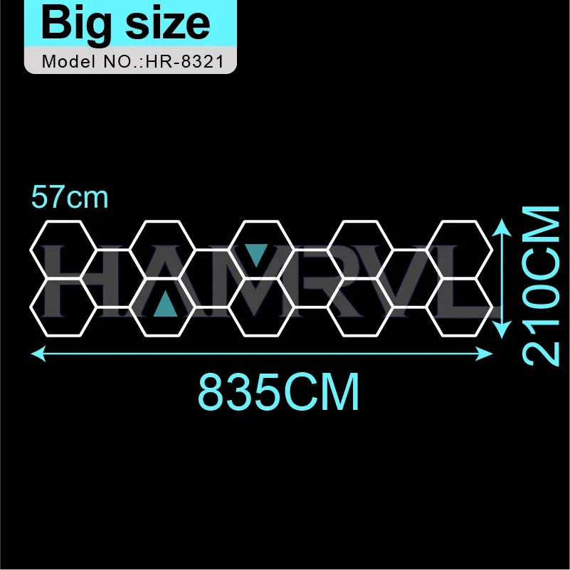 tube led blanc hexagonal moderne adhésif flux lumineux 2000 82000 121v 240v