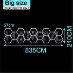 tube led blanc hexagonal moderne adhésif flux lumineux 2000 82000 121v 240v