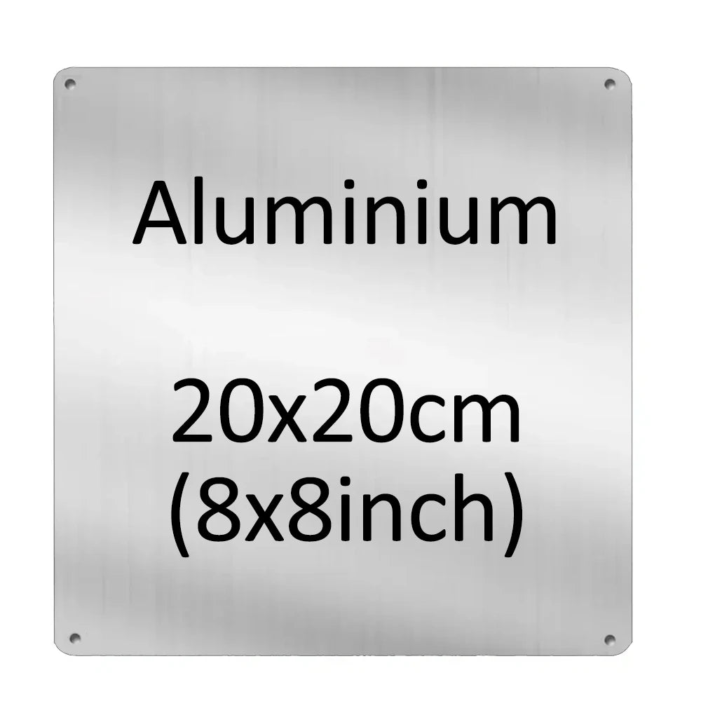 panneau publicitaire personnalisable moderne argenté lisse minimaliste aluminium rectangle