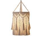 suspension macramé tissé main franges boho chic corde coton beigeclair designintérieur