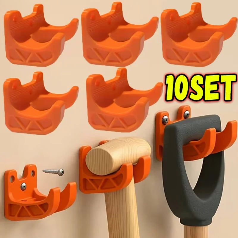 porte outils mural orange 3d moderne vis fixations poignées outils garage stockage