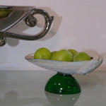 assiettes verre coquillages support fruits bijoux transparents naturels artisanal moderne