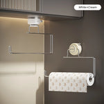 porte serviettes ventouse acier inoxydable transparent moderne crème noir géométrique cuisine rangement minimaliste