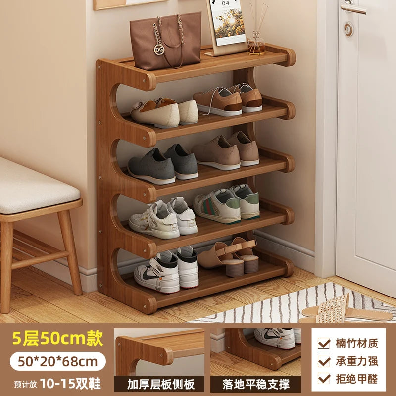 étagère chaussures bois naturel moderne étagères murales rangement chalets tapis tabouret tableau déco minimaliste