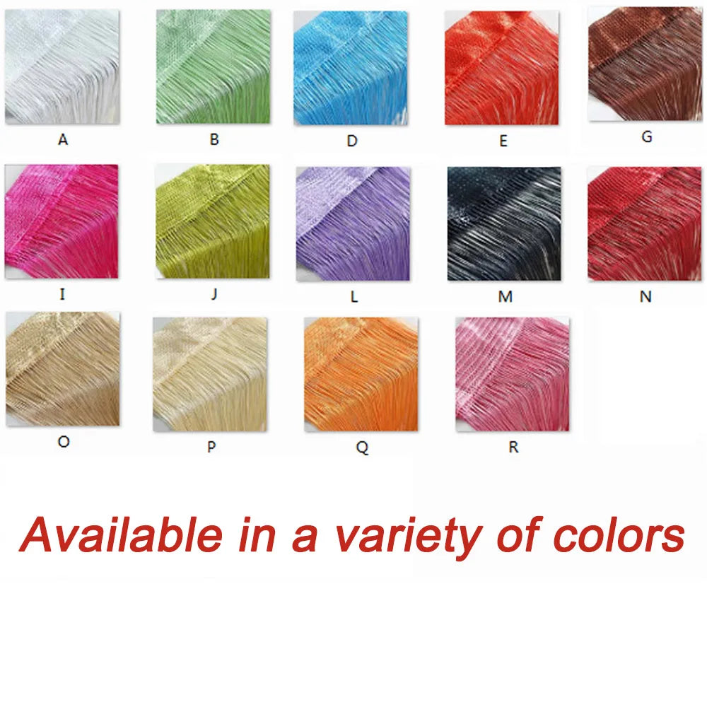 rideau franges transparent bohème salon couleur rouge vert bleu polyester 50x200cm