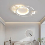 plafonnier led or moderne circulaire points lumineux blanc noir chambre salon