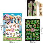 tatouages temporaires paw patrol multicolores animaux adhésifs sacs cartoon chiens personnages dessins animés