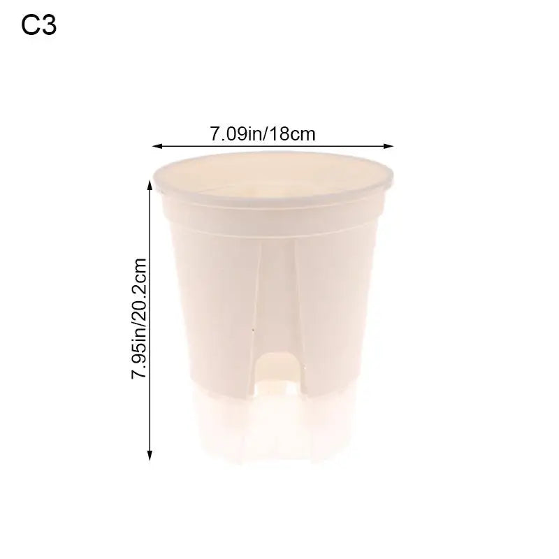 pots plantes transparents blancs modernes minimalistes grille drainage différents disponibles