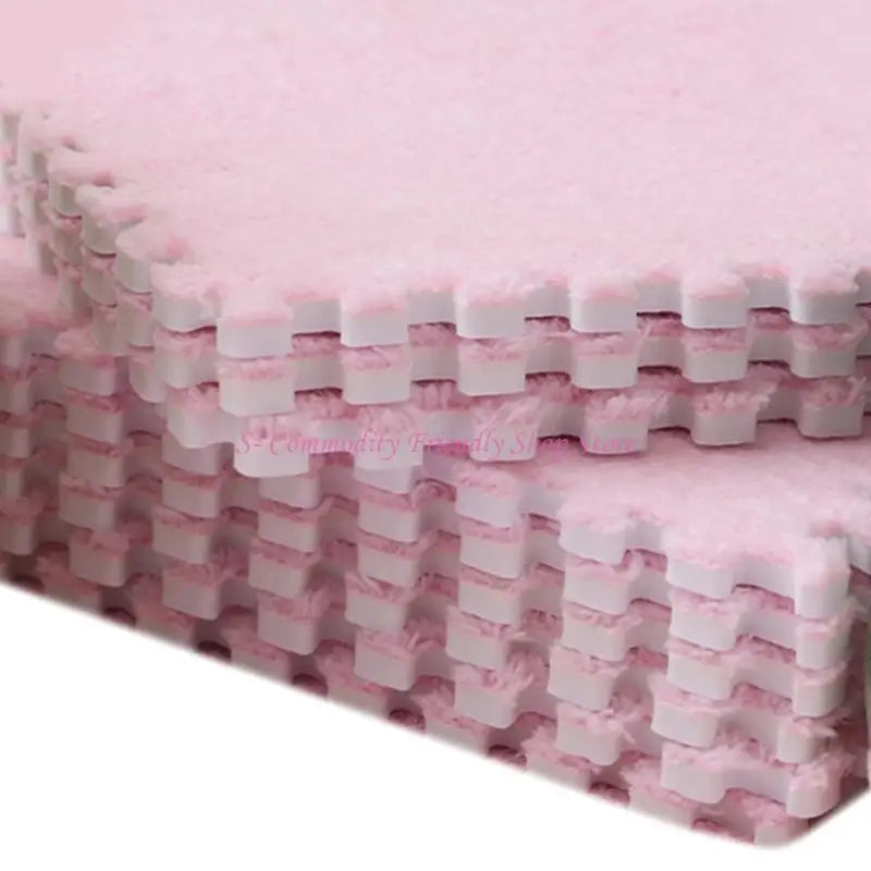 tapis sol carreaux géométriques beige blanc rose violet moderne 30cm 30cm
